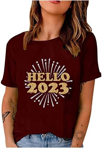 Női Rövid Ujjú Tshirt Helló 2023 Nyomtatás Termés Maximum Kerek Nyak Alkalmi Póló, Pulóver, Blúz, Női
