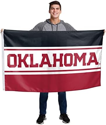 NCAA Oklahoma Sooners Unisex Kétoldalas 3 x 5 Csapat Logó Vízszintes Zászló, Vízszintes 3 x 5', Egy Méret