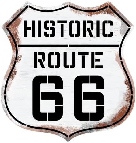 Történelmi Route 66 Jel Stencil által StudioR12 - Válassza ki a Méretet - USA Készült - Craft & Festék DIY Klasszikus Játék Szoba,