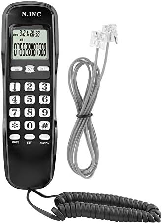 Mini Fali Telefon a Bejövő Hívó AZONOSÍTÓJA LCD Kijelző Vezetékes Telefon, DTMF/FSK 38 Beállítani a Bejövő Emlékek, a Bejövő