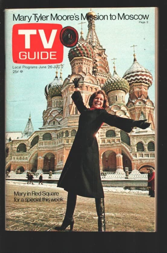 A TV Guide 6/26/1976-Mary Tyler Moore Küldetése, hogy Moszkva borító-New York-i Metró edition-nincs címke-VF