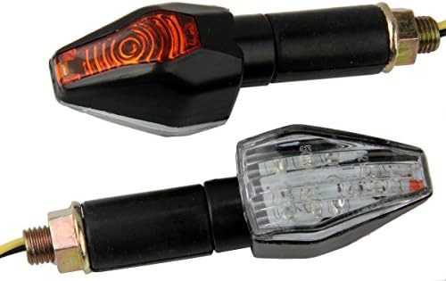MotorToGo Fekete LED-es Motorkerékpár-indexet Szemellenző Mutatók Szemellenző indexet, Lámpák Kompatibilis a -os Yamaha YZF-R15