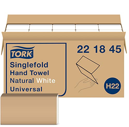 Tork Singlefold kéztörlő, Natúr Fehér, H22, Univerzális, Eldobható, - ban Újrahasznosított Szálak, 1-Rétegű, 16 x 250 Lap, 221845