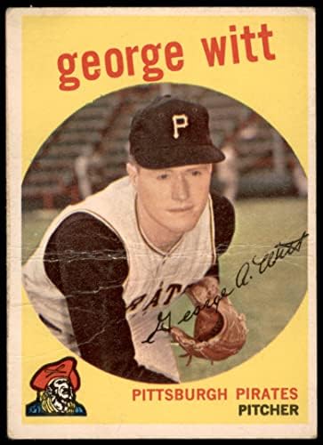 1959 Topps 110 George Witt Pittsburgh Pirates (Baseball Kártya) Dean Kártyák 2 - JÓ Kalózok