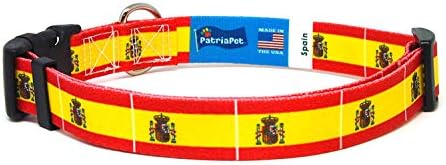Spanyolország Nyakörv | Spanyolország Zászló | gyorskioldó Csattal | Made in NJ, USA | a Kis Kutyák