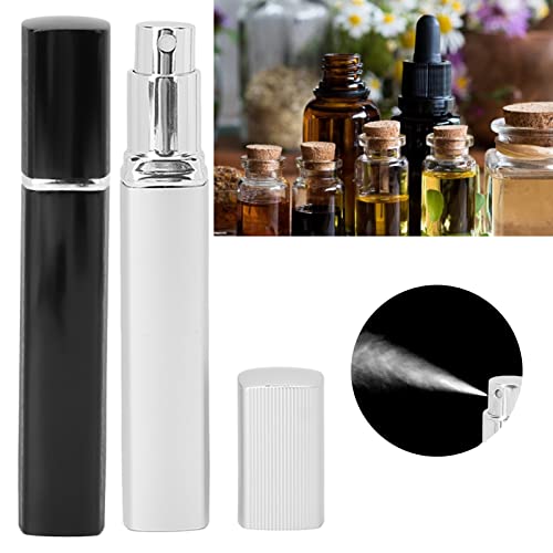 12ml Spray Palackot Utazási Hordozható Újratölthető Újrafelhasználható Üres Parfümös Üveg Porlasztó Férfiak Nők (ezüst)