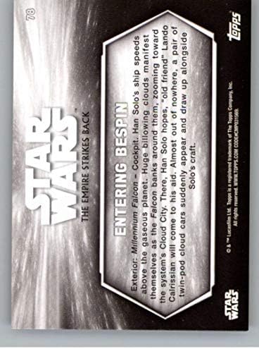 2019 Topps Star Wars Birodalom visszavág Fekete-Fehér 78 Belépő Bespin Csubakka/C-3PO Hivatalos Non-Sport Kereskedelmi Kártya