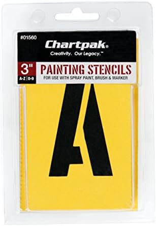Chartpak Levelet Száma Festmény Stencil, A-Z, majd 0-9, 3 Cm H 35 eur / Csomag (01560)