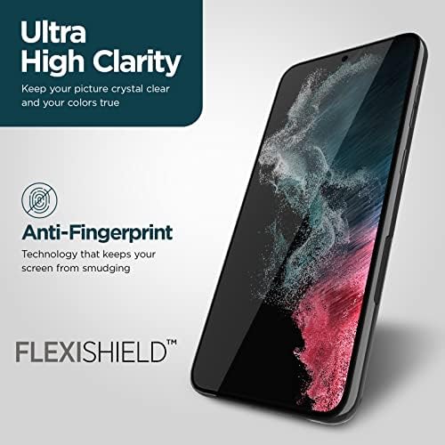Case-Mate FlexiShield Samsung Galaxy S23 Plusz Screen Protector [6.6] Tartós, Vékony Erősített Polimer Film Samsung Galaxy S23 Plus Anti-karcolás,