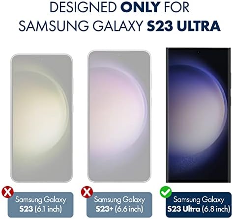 Páncél Ruha, 2 Csomag MilitaryShield Screen Protector Célja a Samsung Galaxy S23 Ultra 5G (6.8 Inch, 2023 Kiadás) Max Lefedettség