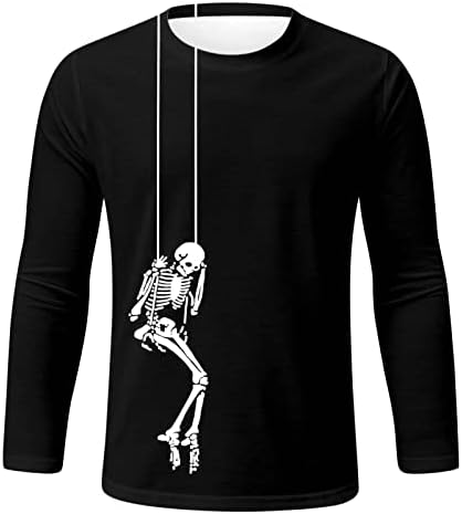 XXBR Férfi Halloween pólók,Katona, Hosszú Ujjú Vicces Grafikus Atlétikai Edzés Sleeve Party Jelmezek Izom Tshirt