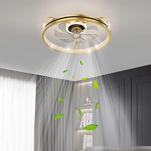KATA-MEDICA 17.7 Romantikus Mennyezeti Lámpa Ventilátor Lámpatest, Multi-Speed Rajongó Lámpa Távirányító Félig Zárt Fan-Mennyezeti Világítás