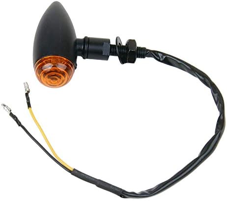 MotorToGo Fekete Golyó Motoros LED lámpa Mutatók Szemellenző Amber Objektív Kompatibilis az 1991-es Kawasaki Concours1000