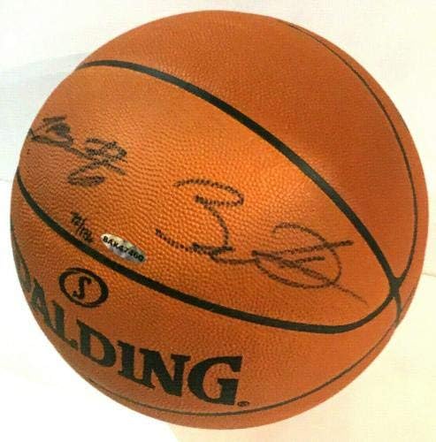 LeBron James & Dwyane Wade Kettős Aláírt Kosárlabda - Felső Szint - Dedikált Kosárlabda