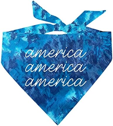 Amerika Negyedik július Ropogtatni Nyakkendő Festék Háromszög Kutya Kendő (Vegyes Színek)