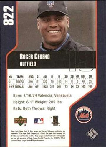 2002 Felső szint 40-Man 822 Roger Cedeno New York Mets MLB Baseball Kártya NM-MT