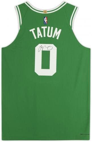 Keretes Jayson Tatum Boston Celtics Dedikált Zöld Nike Hiteles Jersey - Dedikált NBA Mezek