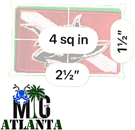 MIG Atlanta Cápa Zászló (3inchx5) Hímzett Búvár Zászló Javítás, Vas A Búvár Javítás Búvárkodás Jelkép