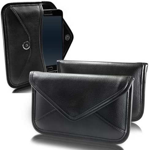 BoxWave Esetében LG K20 (a bíróság által BoxWave) - Elite Leather Messenger, Táska, műbőr tok Boríték Design LG K20 - Jet Fekete