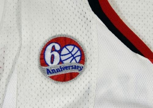 2008-09 Philadelphia 76ers Elton Brand 42 Játék Kiadott Fehér Jersey-60 P 4 - NBA Játék Használt