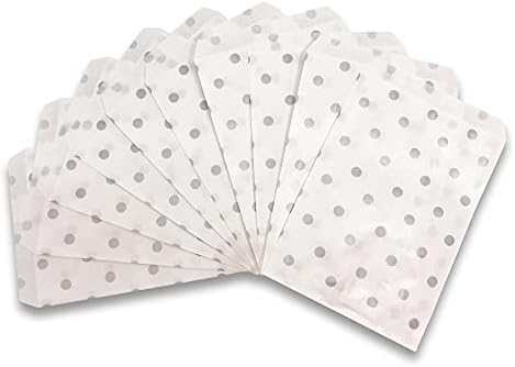 25 db 4 x 6 Ezüst Pöttyös/Fehér Papír Ajándék Táskák – Vásárlás/Értékesítés/Tote Bags