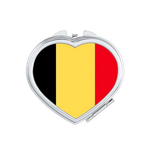 Belgium Nemzeti Zászló Európai Ország Tükör Utazás Nagyítás Hordozható Kézi Zsebében Smink