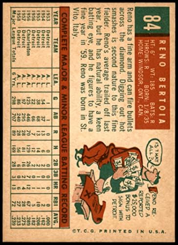 1959 Topps 84 Reno Bertoia Washington Senators (Baseball Kártya) EX/MT Szenátorok