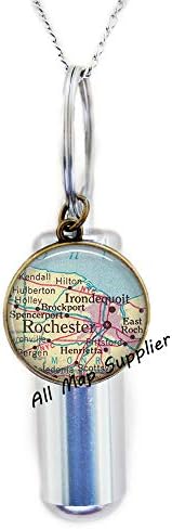 AllMapsupplier Divat Hamvasztás Urna Nyaklánc Rochester térkép Urna,Rochester térkép Hamvasztás Urna Nyaklánc,Rochester Urna,Rochester,