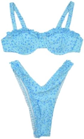 Női Úszás Megfelel a Szoknyák Virágos Bikini Fürdőruha Női Osztott Fürdőruha, fürdőruha, Maximum a Nők Melltartó