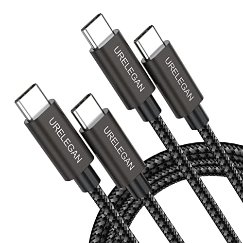 URELEGAN USB-C-USB-C Kábel [6 láb, 2-Komponensű], 60W/3A Gyors Töltés USB-C Típusú Töltő Kábel Kompatibilis withSamsung