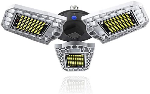 Pengrui LED-es Garázs Világítás,7200LM Deformálódó Garázs, Mennyezeti lámpa, Dekorációs Ipari E26 Bolt Lámpa 65 w-os,3 Állítható Szög