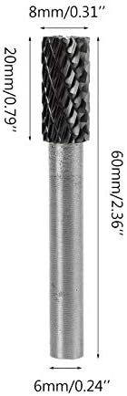 Fúró Bit 10 mm Csiszoló Fej Átmérőjű Hengeres Volfrám-Karbid Rotary Burr 50JC - (Szín: A10)