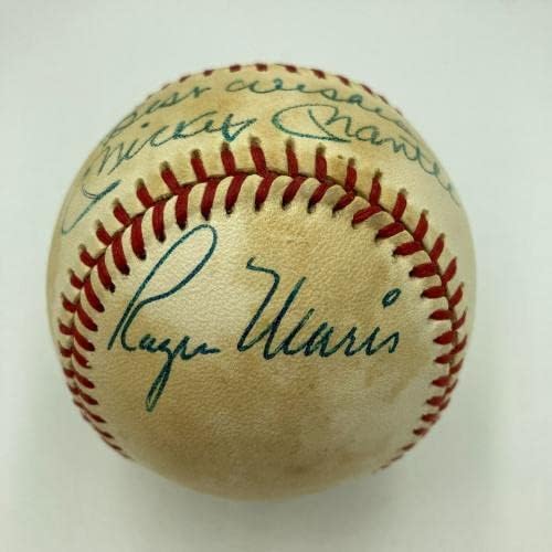 Mickey Mantle & Roger Maris Aláírt Amerikai profi Baseball-Liga SZÖVETSÉG COA - Dedikált Baseball
