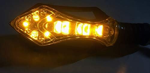 MotorToGo Fekete LED-es Motorkerékpár-indexet Tiszta Lencse Fekete Nyíl LED-es irányjelző Lámpák Szemellenző Kompatibilis az 1999-es