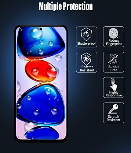 Pollachi Üveg Képernyő Védő Xiaomi Redmi Megjegyzés 11 Pro 5G Edzett Üveg Képernyő Védő Fólia,9H Keménység,Anti Karcolás,Buborék Mentes