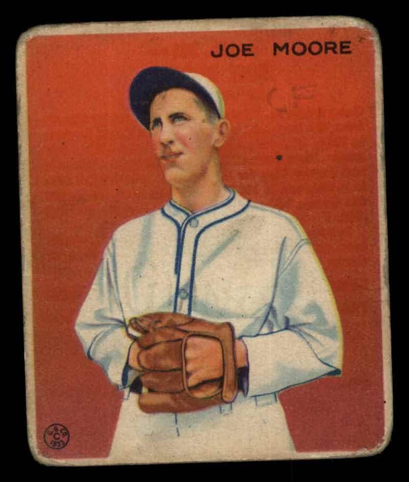 1933 Goudey 231 Joe Moore New York Giants (Baseball Kártya) SZEGÉNY Óriások