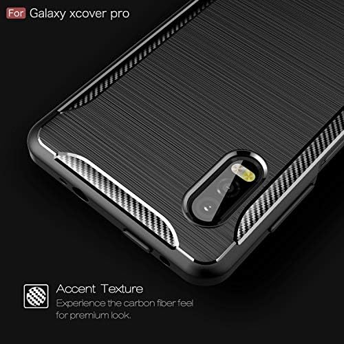 Ryphez Samsung Galaxy Xcover Pro esetben Galaxy Xcover Pro Telefon Esetében,Anti-Ujjlenyomat Ütésálló Szénszálas Design Rugalmas,