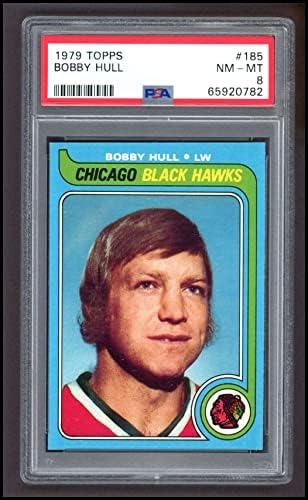 1979 Topps 185 Bobby Hull Chicago Blackhawks (Hoki-Kártya) PSA a PSA 8.00 Blackhawks