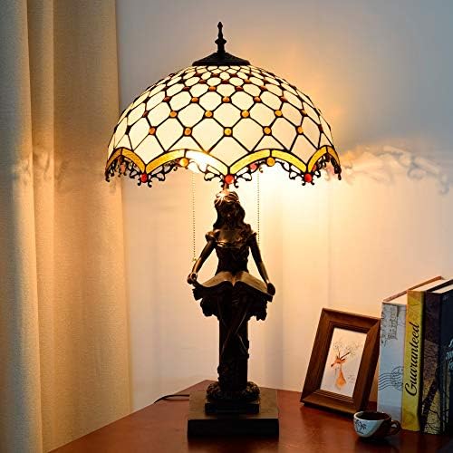 Retro Dekoratív Nappali Éjjeli Lámpa 40CM Tiffany ólomüveg Dekoratív asztali Lámpa asztali Lámpa Nappali Hálószoba Éjjeli Fény
