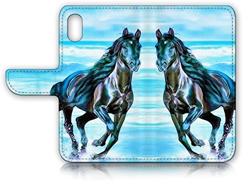 (iPhone XR) Flip Pénztárca burkolata & képernyővédő fólia Csomag - A20254 Ló