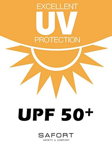 Safort Férfi UPF 50+ fényvédő Kapucnis Zsebében Hosszú Ujjú Póló Futás, Horgászat, Túrázás