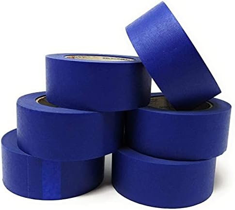 ZJFF DIY Festők Kézműves Maszkoló Szalag Tekercs Kék, UV-Rezisztens, Tiszta Héja,50M (Méret : 3Pcs 48mmx50M)