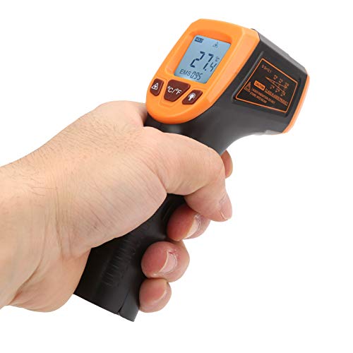 FTVOGUE Infravörös hőmérsékletmérő Fegyvert LCD Kijelző Ipari Hőmérő Ne Érjen Fegyvert Hőmérő[orange],Infravörös, Lézeres Hőmérő