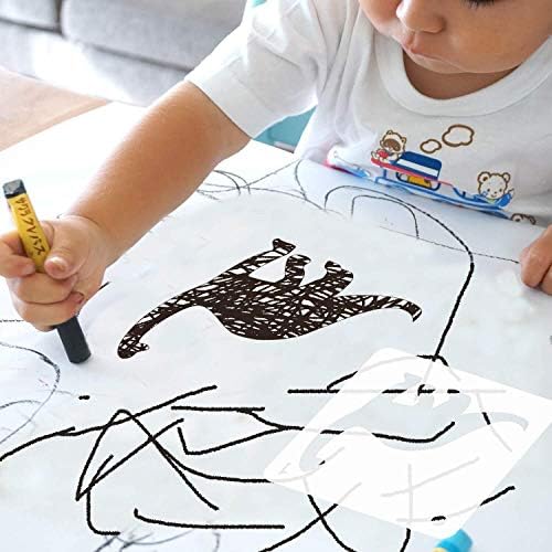 Erdei Állatok Formák Újrafelhasználható Mylar Stencil,Ló/Szarvas/Farkas Sablon Kézműves Gyerekeknek（12 Csomagok, 4.7 x4.7 ）