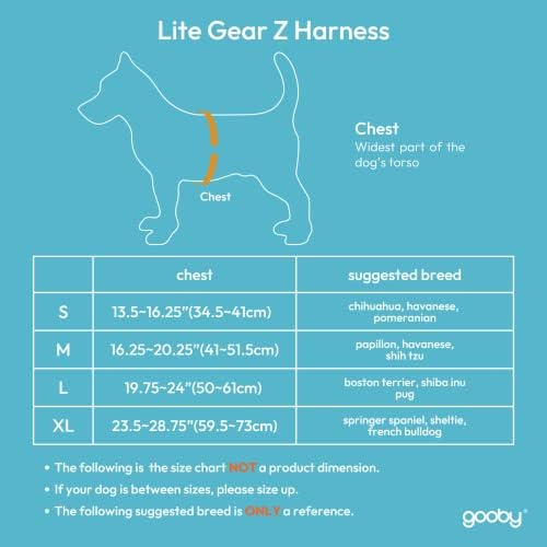 Gooby Gear Lite Z Hám - karcálló Ergonomikus Heveder rezgéscsillapító - Feje-Hám Kis vagy Közepes testű Kutyáknak