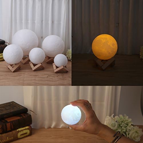 3D LED Hold Éjjel - 5.9,Touch Control Dekor Beltéri Asztal Gyerek Hálószoba Lámpa,Fény Színe Sárga, Fehér,USB Feltöltött