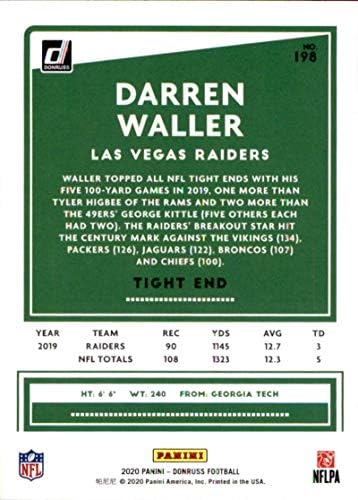 2020 Donruss 198 Darren Waller Las Vegas Raiders NFL Labdarúgó-Trading Card