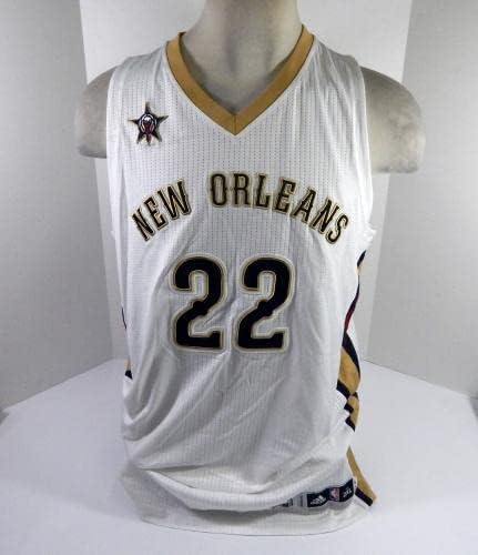 -17 New Orleans Pelicans Chris Copeland 22 Játék Kiadott Fehér Jersey ASG P 4 - NBA Játék Használt