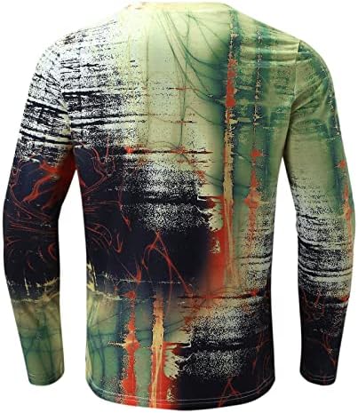 XXBR Katona Long Sleeve T-shirt Férfi ruházat, Utcai 3D-s Digitális Láng Grafikus Nyomtatott Edzés, Sport, Atlétika Tee Maximum