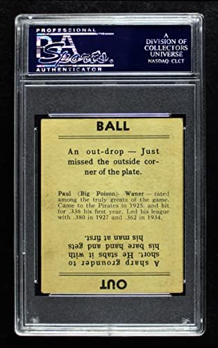 1936 Goudey Paul Waner Pittsburgh Pirates (Baseball Kártya) PSA a PSA 4.00 Kalózok